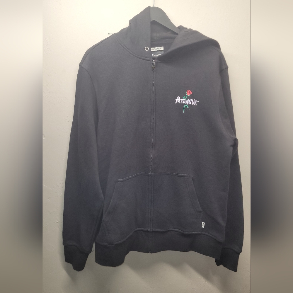 Mens large Altamont Mashed Zip Hood - Black